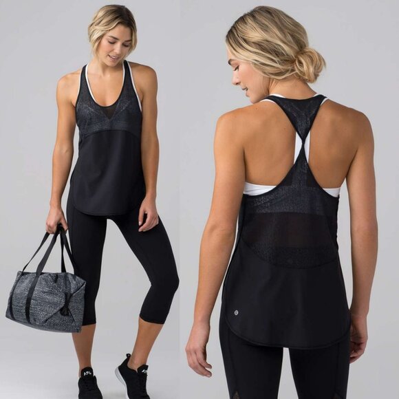 LULULEMON Twist & Train Tank In Black Size 2 - Picture 1 of 7